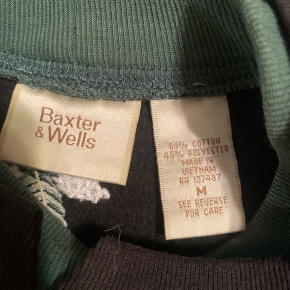 Women's M Baxter & Wells Christmas Wreath Cardinal Pullover Sweater VTG Holiday - Picture 5 of 6